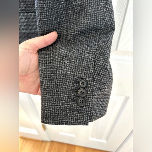 Jigsaw Grey/Black Micro Houndstooth Virgin Wool Blazer - Picture 4 of 10